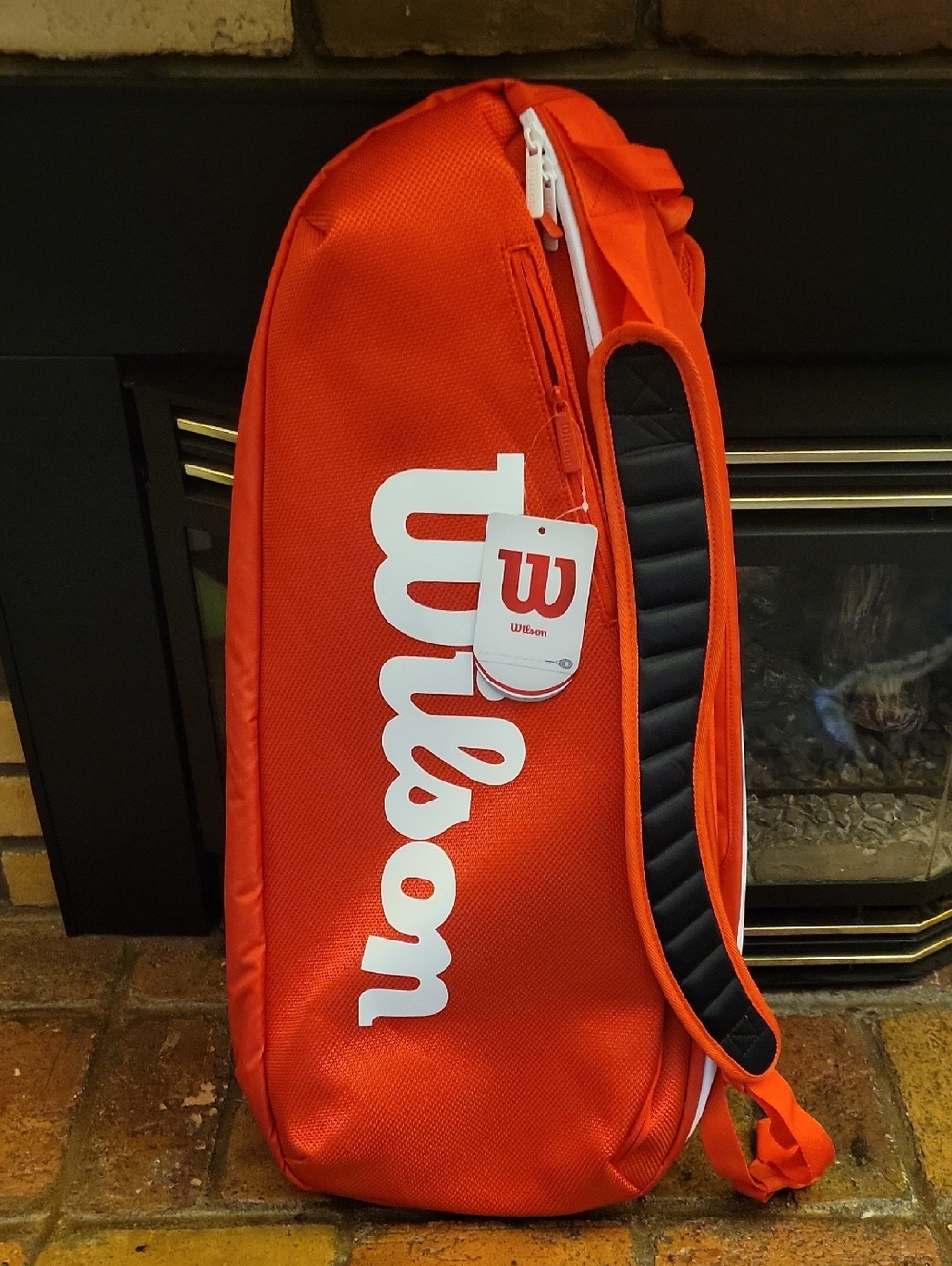 Wilson Orange Men’s Athletic Backpack with White Logo